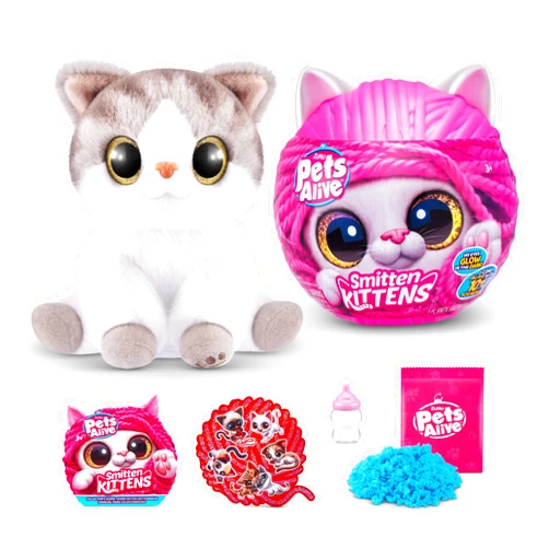 Pets Alive Smitten Kittens Surprise (Scottishfold Alli) by ZURU Nurture Play Soft Toy Unboxing Adopt Interactive 10 Sounds