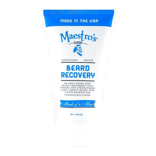 Maestro's Classic BEARD RECOVERY Tube for All Hair Types - Mark of a Man blend, 8 Ounce