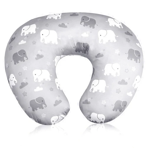 TANOFAR Nursing Pillow Cover, Elephant Breastfeeding Pillow Slipcover for Baby Boys & Girls, Animal Nursing Pillow Case for Newborn, Soft Fabric Fits Snug On Infant, Washable & Breathable (ONLY COVER)