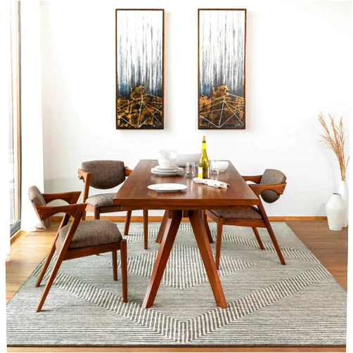 Hauteloom Allston Living Room, Bedroom Area Rug - Modern - Gray, Blue - 2' x 3'