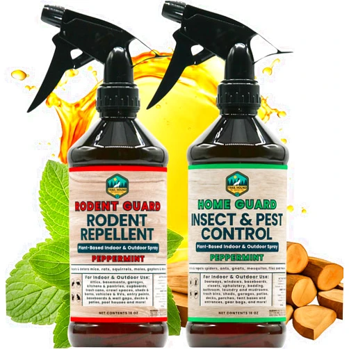 Trail Hound Pet Supply Co. Peppermint Pest Control Spray Bundle – Natural Rodent & Insect Repellent – Indoor Outdoor Use – Safe Around Kids & Pets – Strong Scent Barrier – 2 Pack (2 x 16oz)