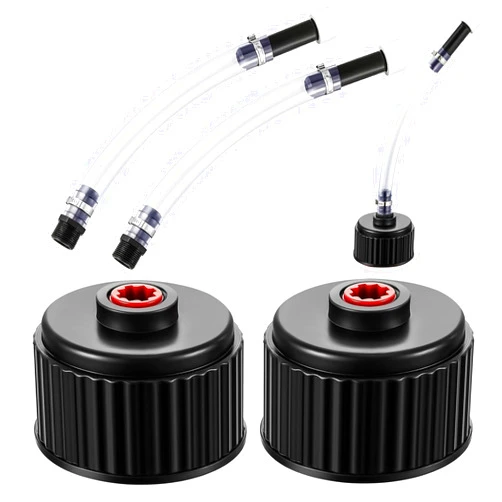 Generic 2 Sets Fuel Filler Jug Hose and Cap Kit, Fuel Jug Hose, Fuel Filler Jug Hose with Fuel Jug Cap for LC2 Jugs for Scribner Fuel Fuel Tank