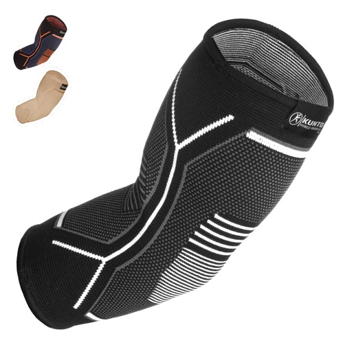 Kunto Fitness Products Kunto Fitness Elbow Brace Compression Support Sleeve (Shipped From USA) for Tendonitis, Tennis Elbow, Golf Elbow Treatment - Reduce Joint Pain During Any Activity!