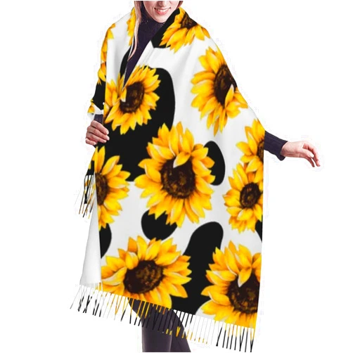 ZEWASIIL Scarf Art Oil Painting Butterfly Womens Fall Winter Cashmere Feel Scarf Large Long Shawl Wrap Soft Warm Big Scarves