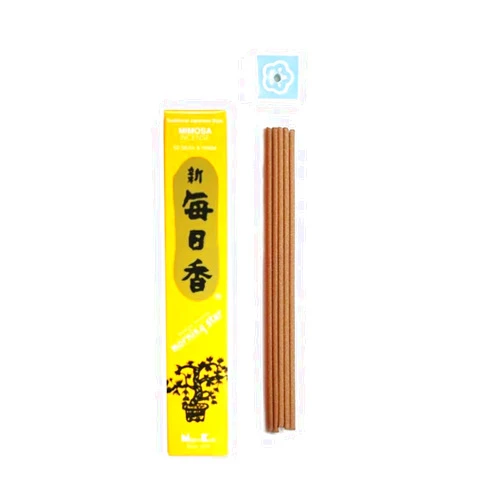 Nippon kodo MORNING STAR - MIMOSA Incense 50 STICKS with a Holder by NIPPON KODO, Japanese Quality Incense Since 1575