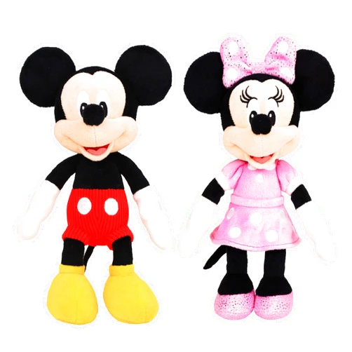 Disney Junior Mickey Mouse and Minnie Mouse Beanbag Plushie 2-Pack Stuffed Animals