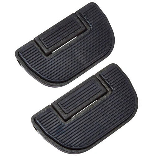Kuryakyn 4357 Motorcycle Foot Control Component: Ribbed Folding Boards for Driver or Passenger Floorboards, Wrinkle Black, 1 Pair