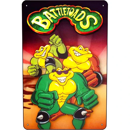 YRENBIYYONZ Battletoads (1992) Show Plaque Poster Metal Tin Sign 8