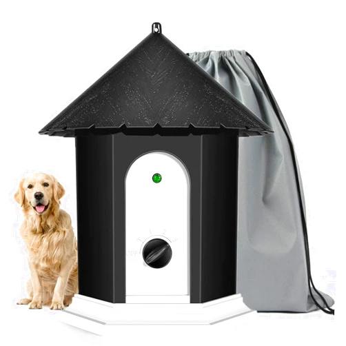 UANAX Outdoor Barking Control Device, Ultrasonic Barking Stop, Dog Silencer Bark Box for Small Medium Black Birdhouse Dog Barking Control Device 6.7x5.4x5.4 in-Dog Barking Control Device CSB10 0