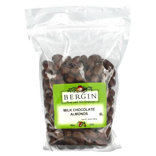 Bergin Fruit and Nut Company Milk Chocolate Almonds , 20 oz (567 g)