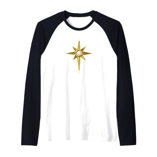 Magic symbols signs and runes by Anne Mathiasz Star of elf, badge, light, elves, queen, warrior, fantasy Raglan Baseball Tee