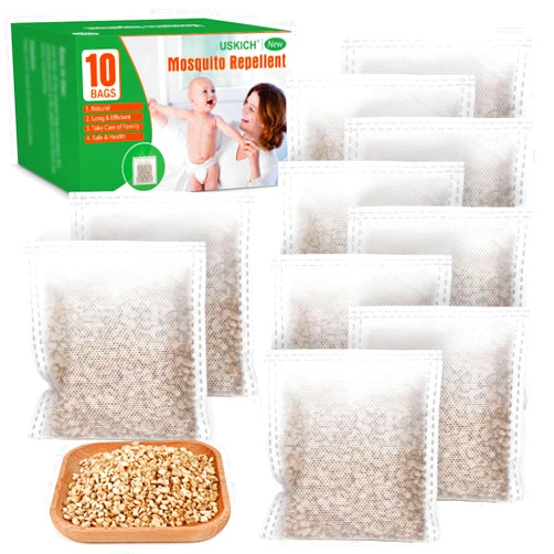 USKICH 10 Pack Mosquito Repellent Powerful Mosquito Deterrent Outdoor/Indoor Natural Mosquito Repellent for Kids & Pet,Mosquito Control for Room/Yard/Camping