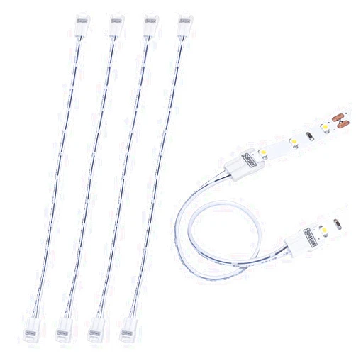 Armacost Lighting SureLock 560724 White LED Tape Light Wire Lead Connector – 5 Pack. 560724