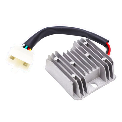 Tbest Motorcycle Rectifier,5 Wire Motorcycle Voltage Regulator Rectifier Flat Head Male Plug for PIT Quad Dirt Bike ATV 12V