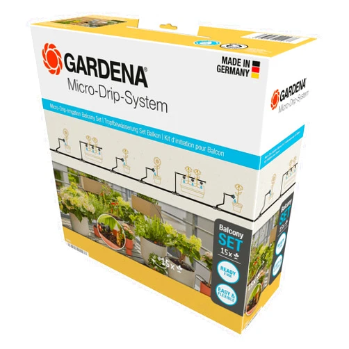 By Gardena Gardena 13401-20 Micro Drip Sprinkler System for Balcony (15 Strains) Starter Set