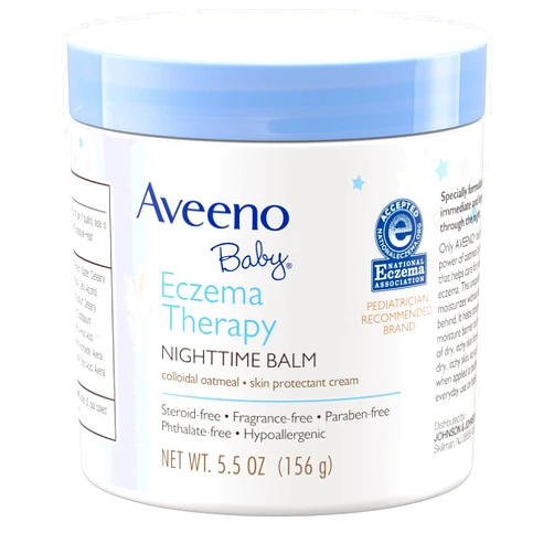 AVEENO Baby Eczema Therapy Nighttime Balm with Natural Colloidal Oatmeal for Eczema Relief, 5.5 oz