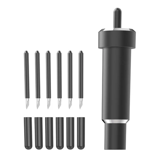 Artarron Explore Deep Cut Blades+Housing, Artarron Replacement Deep Point Blade Compatible with Maker 3/Maker/Explore 3/Air 2/Air/One, Cuts Thick Materials-Craft Foam/Chipboard/Leather/Magnetic(0.6), 6 Blades