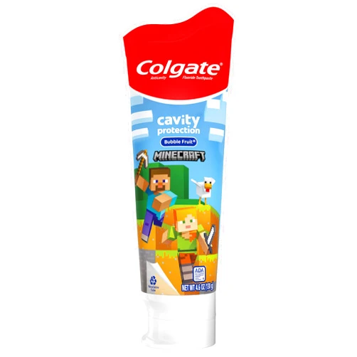 Colgate Kids Toothpaste with Anticavity Fluoride, Minecraft, Mild Fruit Flavor, 4.6oz, 1PK