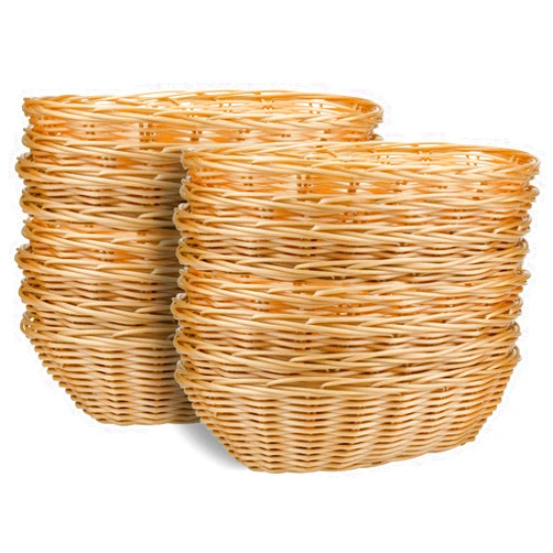 Yesland 16 Pack Plastic Oval Basket, Food Storage & Fruit Basket, 8-3/4 x 6-1/4 x 2-3/4 Inches Basket Bin for Kitchen, Restaurant, Centerpiece Display