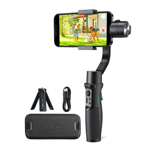 hohem iSteady Mobile Plus Gimbal Stabilizer for Smartphone, 3-Axis Phone Gimbal for Android and iPhone 15,14,13,12 PRO, Stabilizer for Video Recording with Ultra-Wide-Angle Mode, 600° Inception
