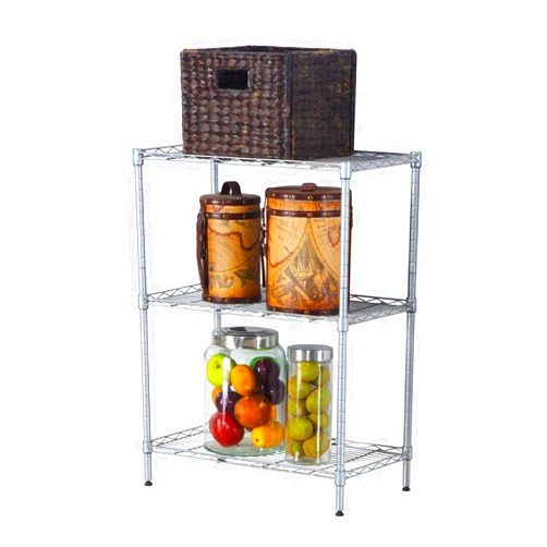 Cffuvros 3-Tier Industrial Heavy Duty Storage Shelving Unit, Open Design Closet Organizers and Storage Metal Standing Shelves, for Office Garage Kitchen Bathroom 23.22