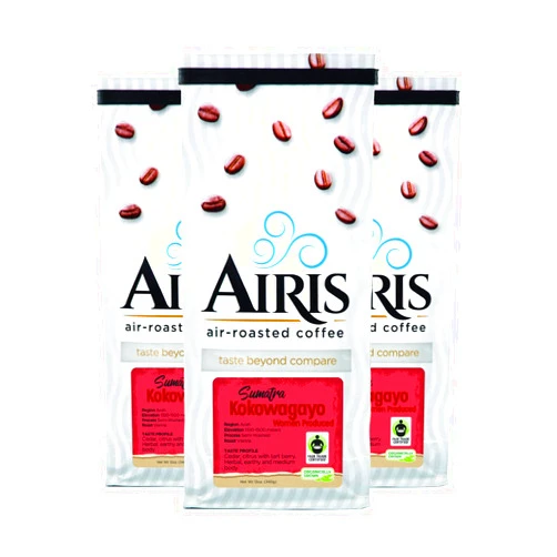 Airis Coffee Beans Roasted To Order, Sumatra Kokowagayo (Women Produced) - Light Roast, 3 / 12 oz bags (2.25lbs), Airis Coffee Roasters