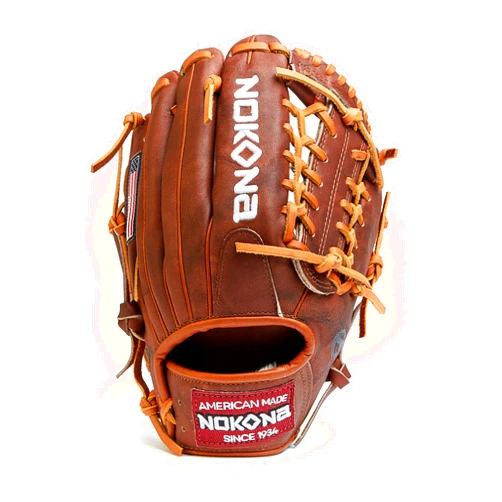 Nokona W-1150M Handcrafted Walnut Baseball and Softball Glove - Modified Web for Infield Positions, Adult 11.5 Inch Mitt, Made in The USA
