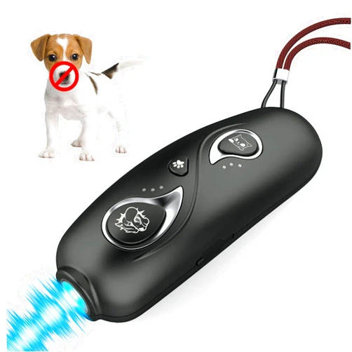 HOPET Ultrasonic Anti Barking Device, Dog Bark Deterrent for Barking Control & Dog Trainer, USB Rechargeable Dual Variable Frequancy with Control Range of 16.4 Ft(5M)