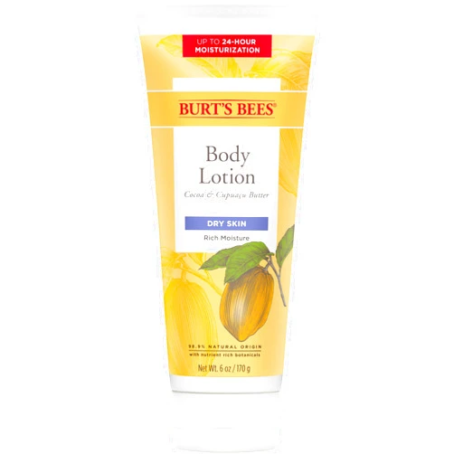Burt's Bees Burt’s Bees Butter Body Lotion for Dry Skin with Cocoa & Cupuaçu, 6 Oz,Pack of 3 (Package May Vary)
