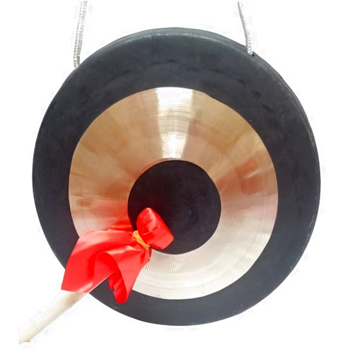 RUIMI RUIMIMI Gong Percussion Instruments, Bronze Chau Gongs, Chinese Copper Feng Gong with Wooden Beater 11.8 inch (30cm), Eastar Gong Large Gong Desk Chime Meditation with Mallet (11.8inch)