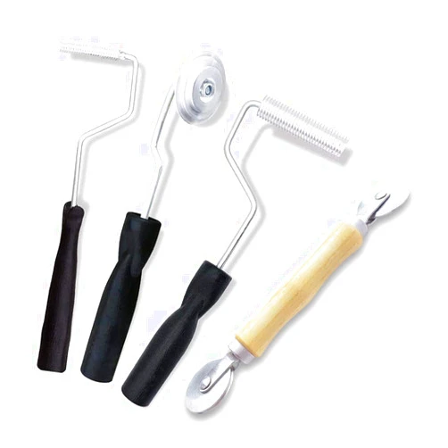 Odaa's Fiberglass Roller and Spline Roller with Wood Handle and Steel Wheels, Tools Kit Aluminum Alloy Bubble Roller kit Fiberglass Roller kit Bubble Roller Set for Tub Shower Bathtub Boat Repair