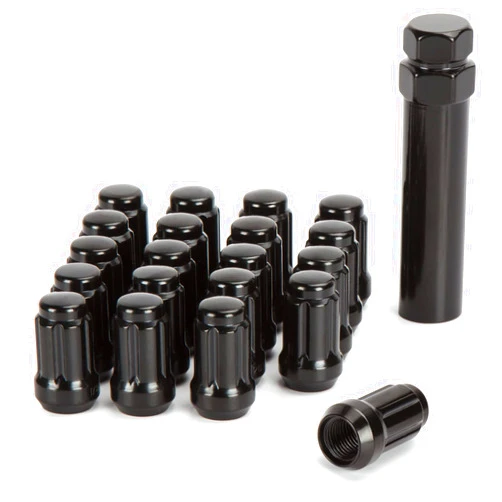 dynofit m12x1.5 Wheel Lug Nuts Black, (20+1)12mmx1.5 Spline Lugnuts Aftermarket Tuner YJ MK RT Accord Civic CRV Odyssey Element HR-V Legend XR-V Courier Escape Escort Fiesta Focus Fusion Sierra