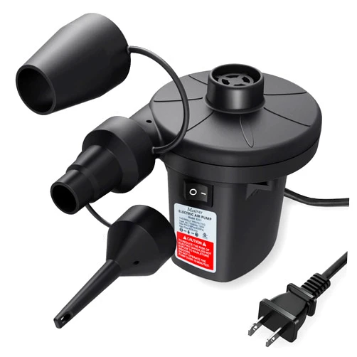 MAXEVER Quick-Fill Electric Air Pump with 3 Nozzles, AC 110V-120V Portable Inflator Deflator for Inflatables Pool Float Toys Air Mattress Bed Couch Swim Ring Tube Raft