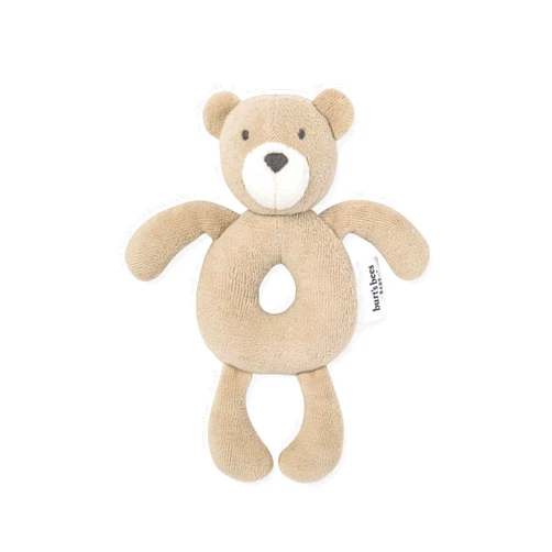 Burt's Bees Baby Unisex Infant Rattle Toy, Nursery Sensory Animal Plush Made with 100% Organic Cotton Shell and Polyester Fill, Sweet Bear, Bunny, or Dog Stuffed Animals for Babies