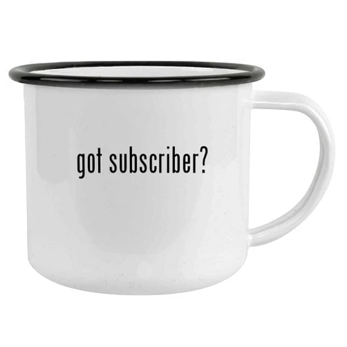 Molandra Products got subscriber? - 12oz Camping Mug Stainless Steel, Black