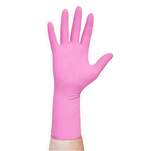 HALYARD PINK UNDERGUARD Nitrile Exam Gloves, Powder-Free, 4.7 mil, Extended 12
