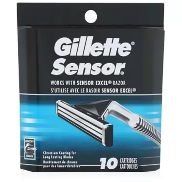 Gillette Sensor Men's Razor Blades – 10 Refills