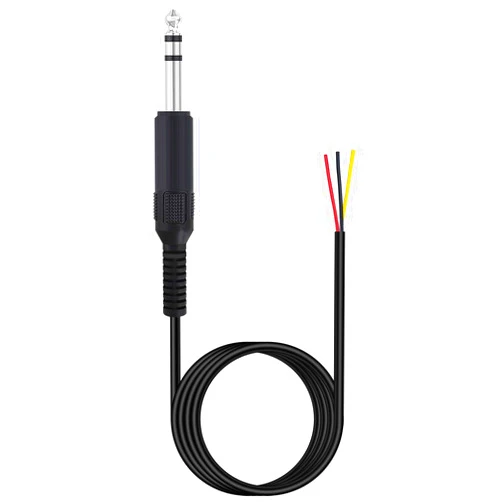Fancasee (6 ft Replacement 6.35mm Male Plug to Bare Wire Open End TRS 3 Pole Stereo 1/4