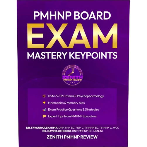 Dr. Favour C. Olekanma DNP,Dr. Davina Uchegbu DNP PMHNP BOARD EXAM MASTERY KEYPOINTS