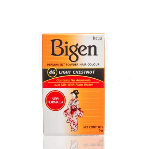 Bigen #46 Light Chestnut Bigen Permanent Powder - 6 Pack