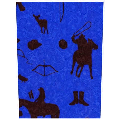 Wyoming Traders Cowboy Silhouette Wild Rag Scarf Royal