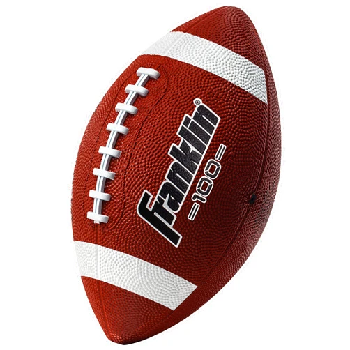 Franklin Sports Kids Junior Football - Grip-Rite 100 Youth Junior Size Rubber Footballs - Peewee Kids Durable Outdoor Rubber Footballs - Single Footballs + 6 Football Bulk Packs Available
