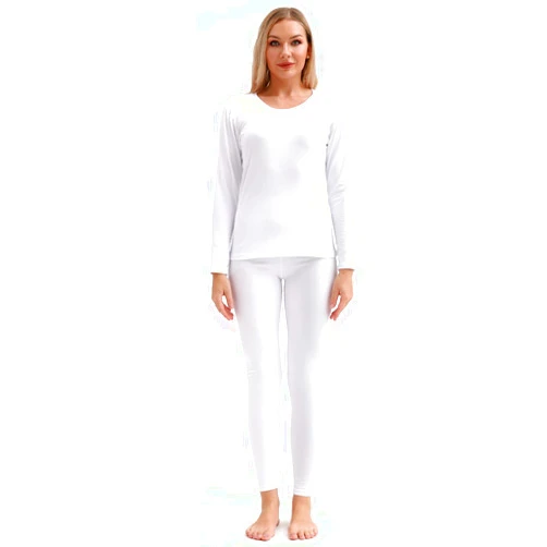 PISIQI Thermal Underwear Women Ultra-Soft Long Johns Set Base Layer Skiing Winter Warm Top & Bottom