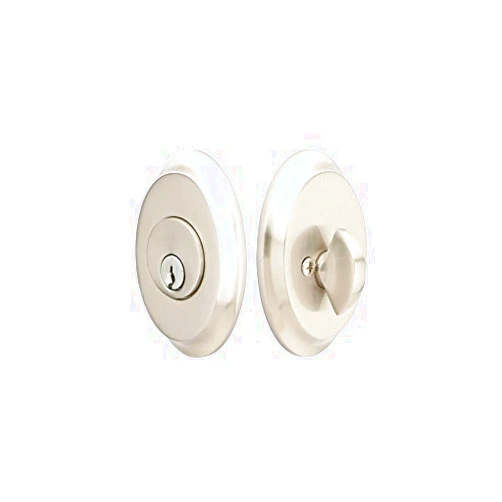 Emtek 8458 Saratoga Single Cylinder Deadbolt with 8 Finish Options (Satin Nickel (US15))
