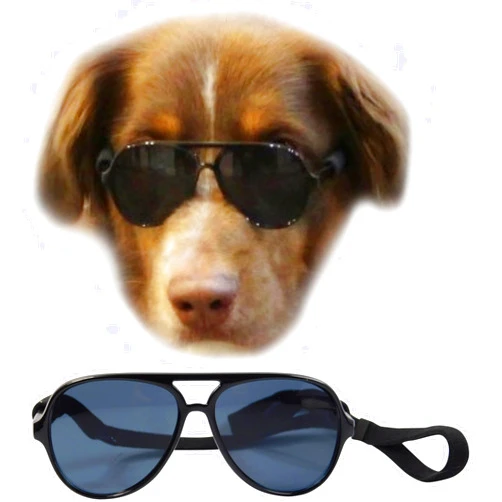 Style Vault G010 Dog pet Costume Aviator Sunglasses for Medium Breeds 20-40 lbs (Black)
