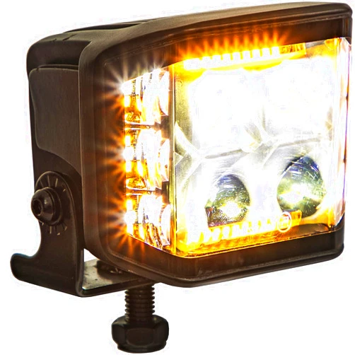 Buyers Products Company 4 Inch Wide Angle Edgeless LED Work Light with Strobe - Square Lens