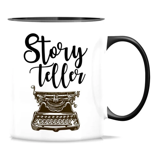 Retreez Funny Mug - Story Teller Typewriter Writer Author Editor 11 Oz Ceramic Tea Coffee Mugs - Sarcasm, Sarcastic, Motivational, Inspirational birthday gifts - White Mug with Black Handle and Inner