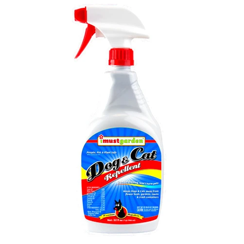 IMUSTGARDEN I Must Garden Dog and Cat Repellent: All Natural Spray to Stop Chewing and Repel from Yards, Plants, and Gardens – 32oz Easy Spray Bottle