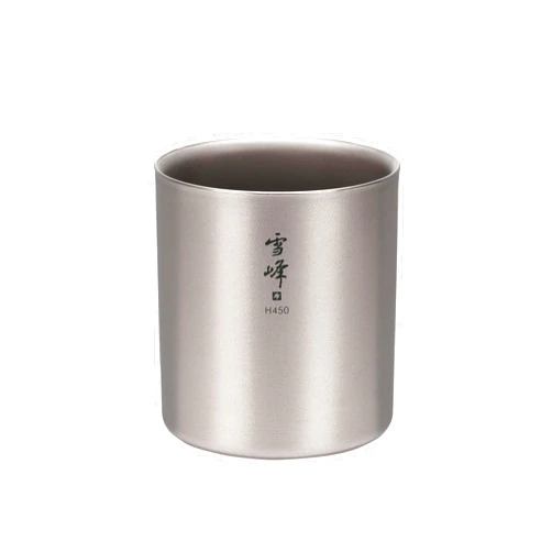 Snow Peak Titanium H450 Stacking Mug, TW-122, Premium Titanium, Made in Japan, Ultralight for Camping, Backpacking Everyday Use, Lifetime Product Guarantee