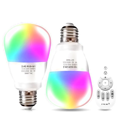 chiphy Color Changing Light Bulb with Remote, 7 Color Changing Led Light Bulb, 9W (60W Equivalent), A19 Base, 2500K-6500K, Adjustable Color Temperature and Brightness, 2-Pack
